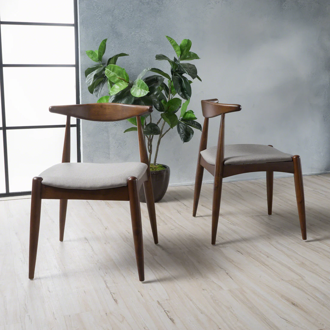 Mid-Century Modern Dining Chairs ( Set of Two)