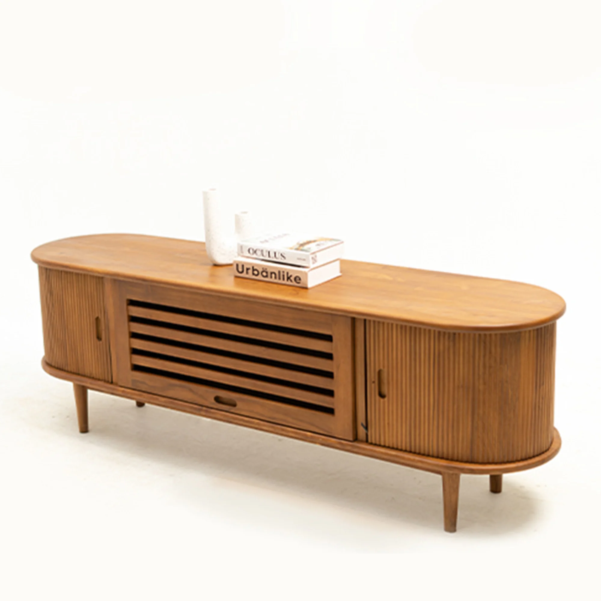 Mid-Century Modern TV Stand Teak Wood