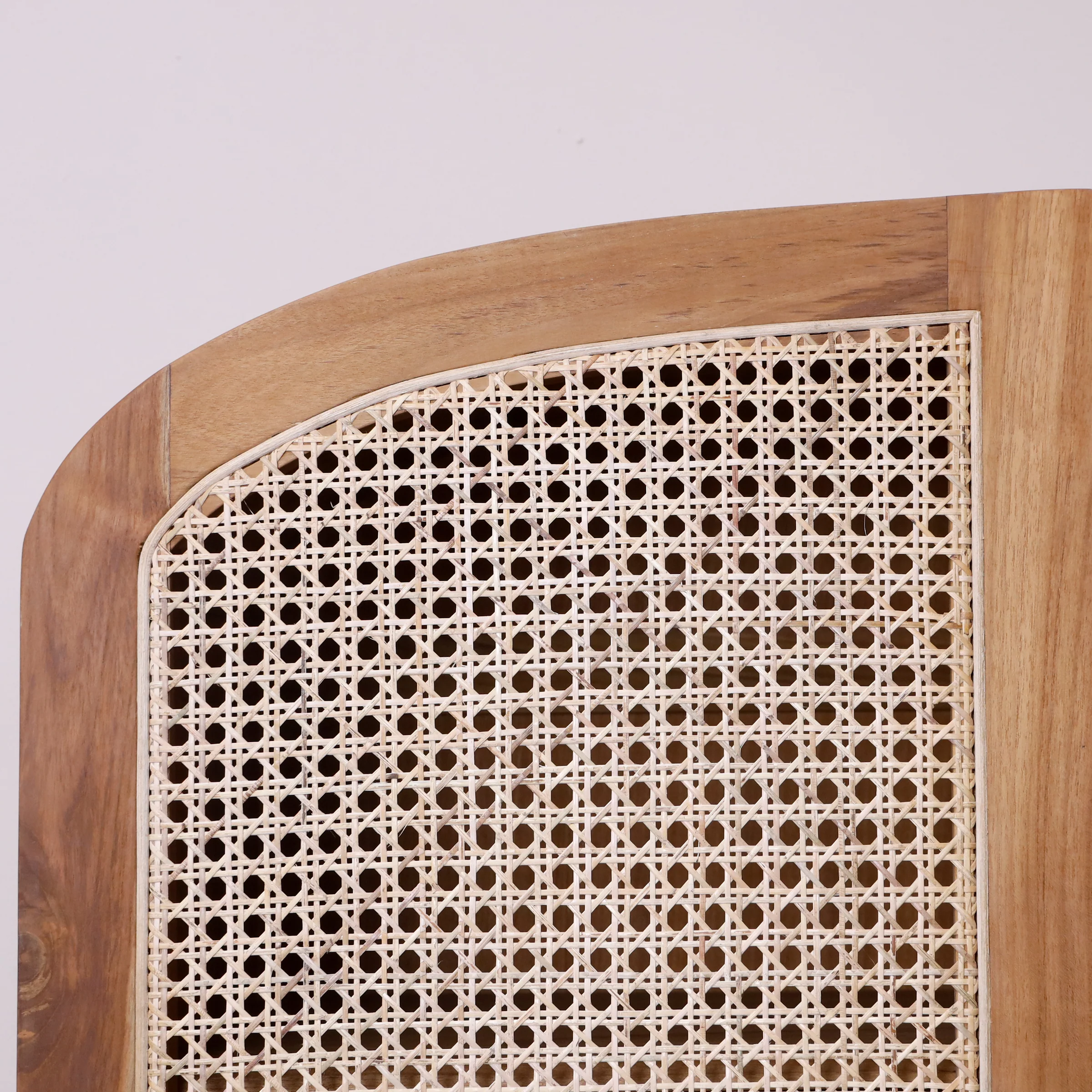 Wooden Cabinet with Rattan Doors in Teak Wood1