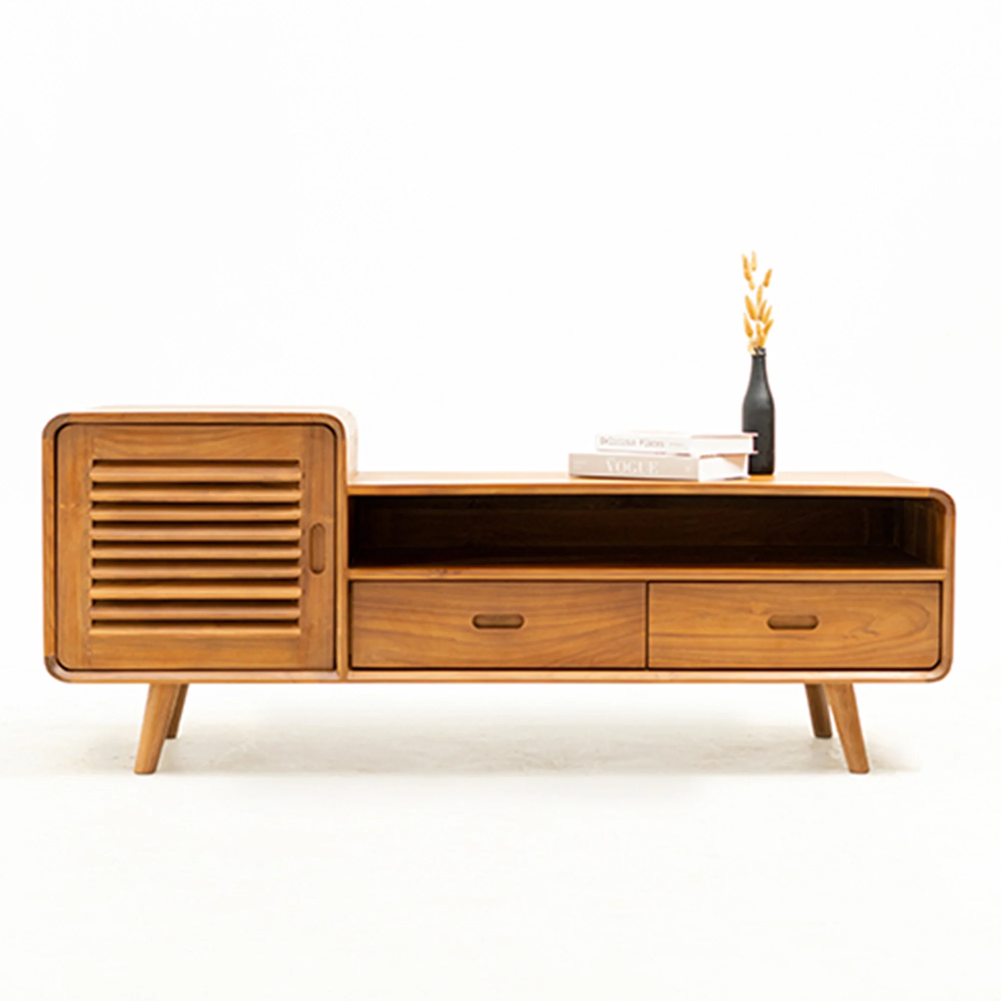 Mid-Century Modern TV Stand In Teak Wood