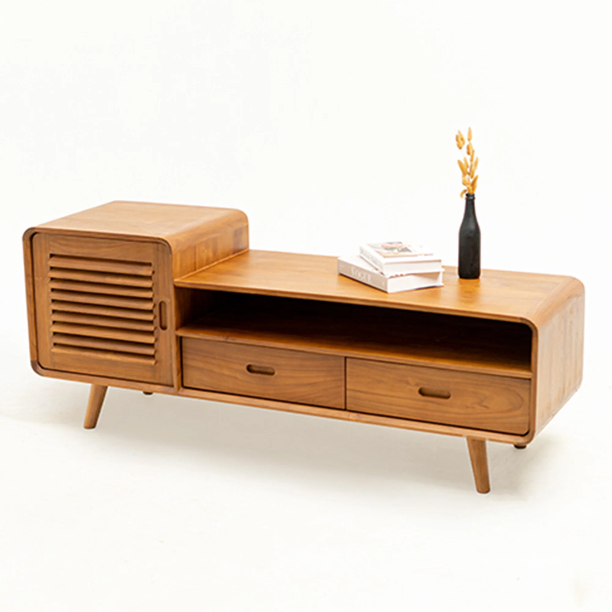 Mid-Century Modern TV Stand In Teak Wood