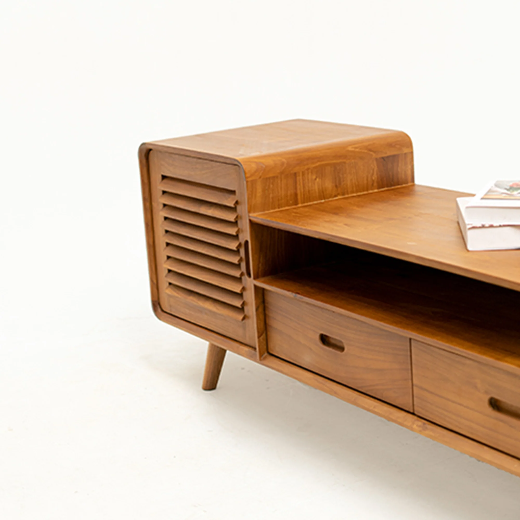 Mid-Century Modern TV Stand In Teak Wood
