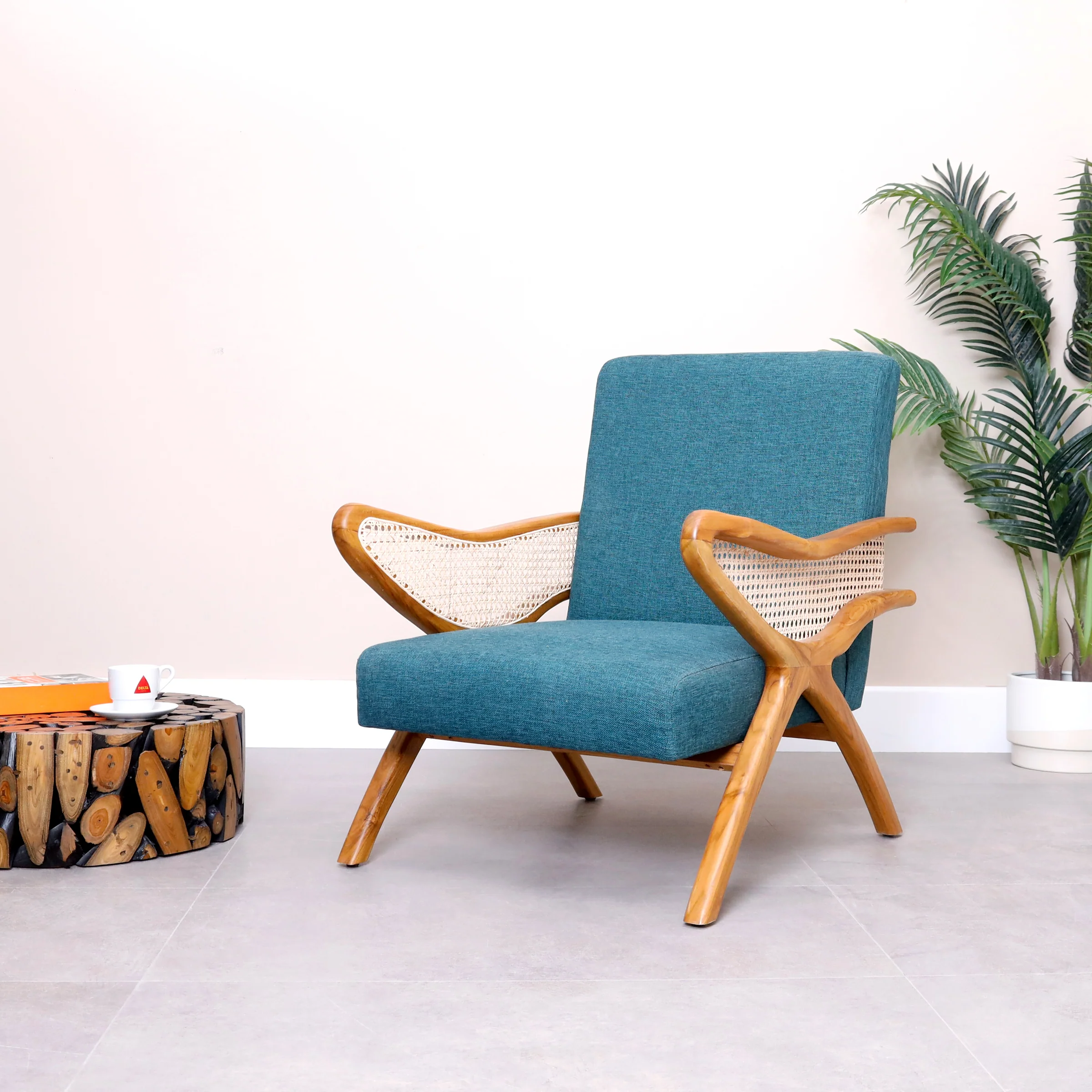 Modern Armchair In Teak Wo