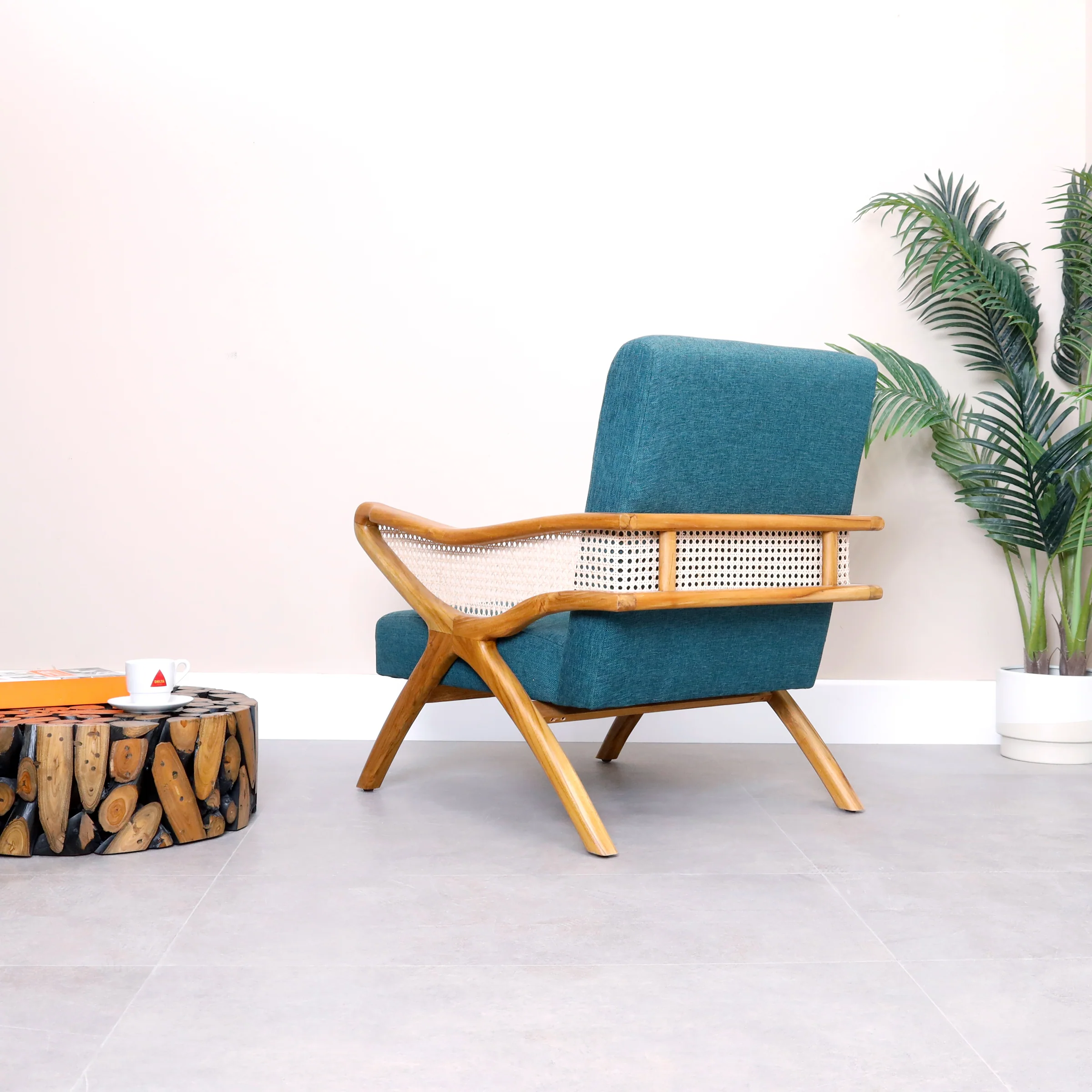 Modern Armchair In Teak Wo