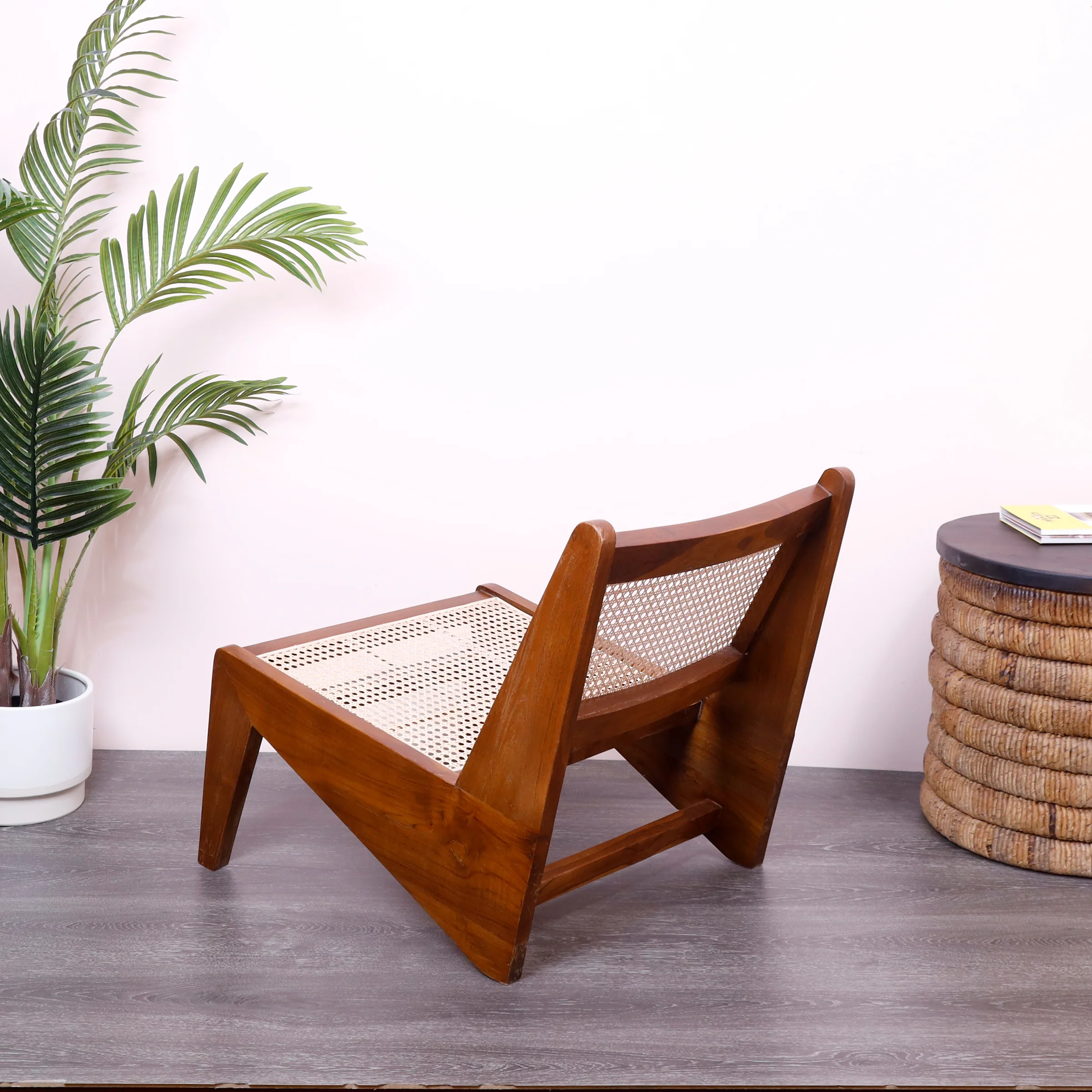 Wooden Lounge Chair In Teak Wood