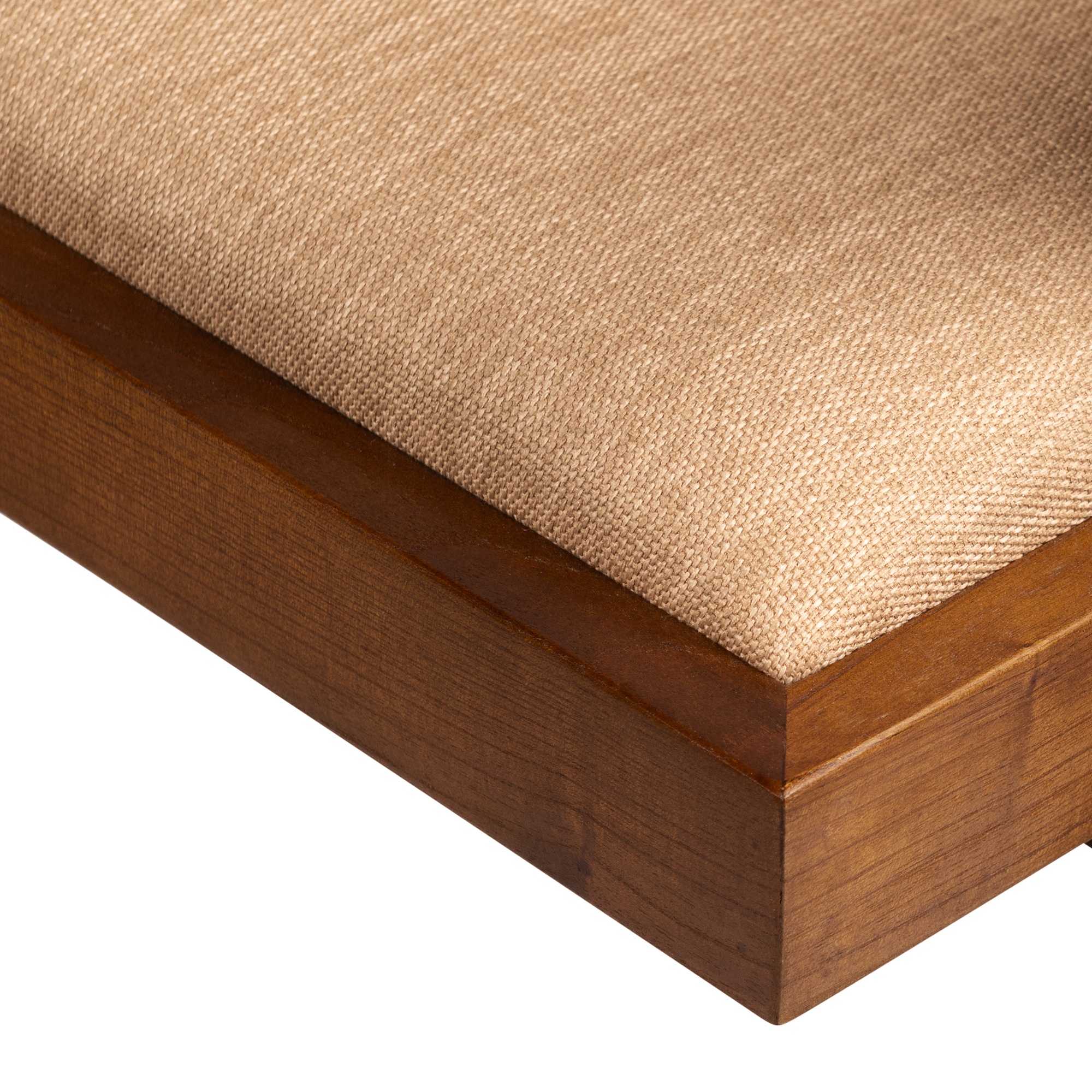 Wooden Armchair Office Chair Upholstered - Dark Brown