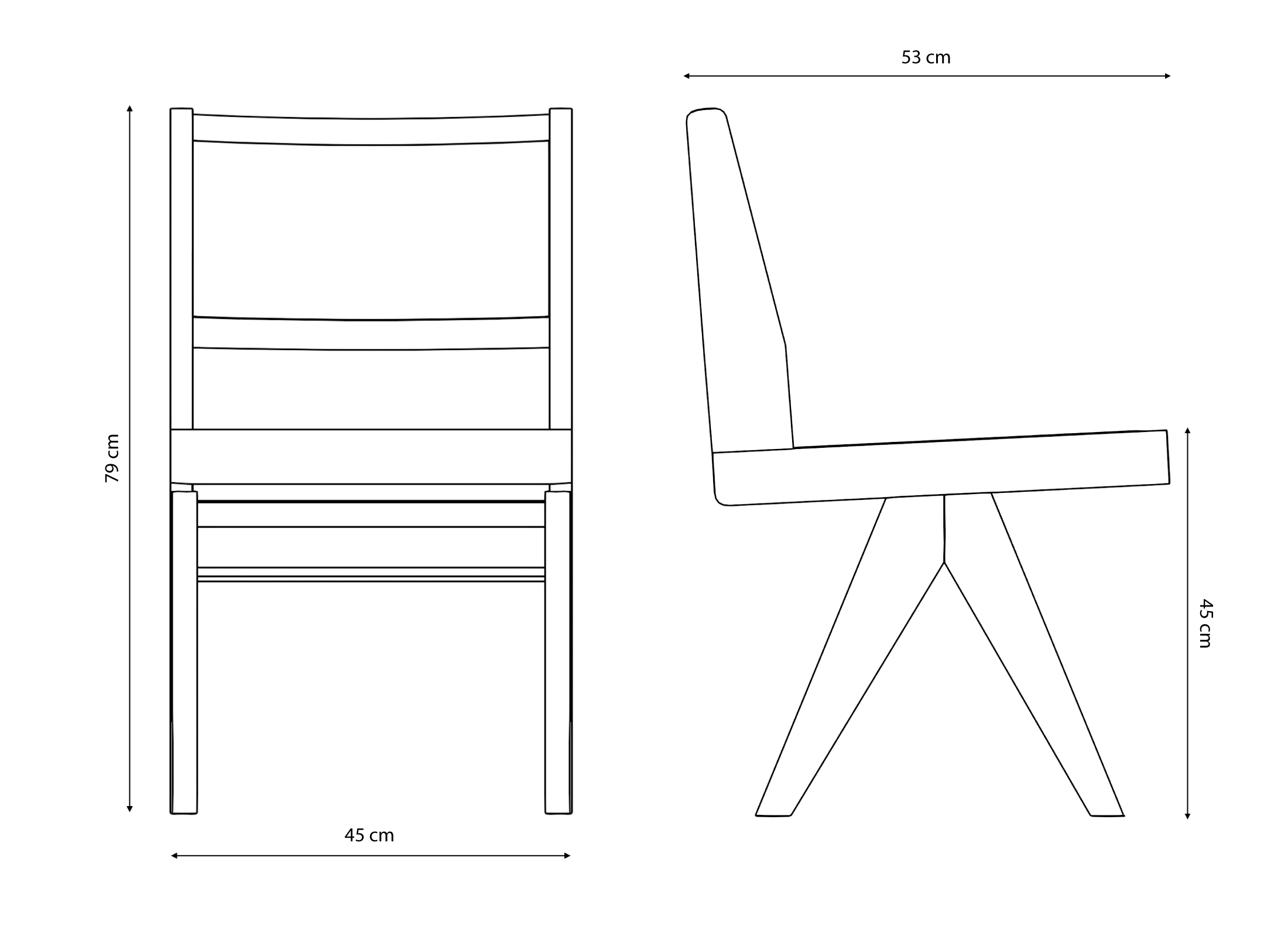Modern Wooden Chair in Dark Brown