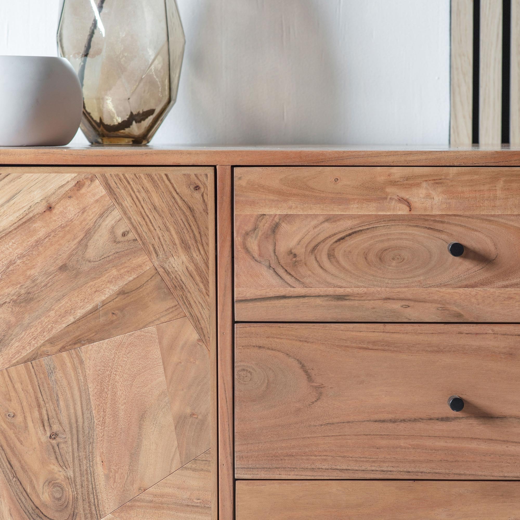 Modern Wooden Sideboard In Acacia Wood