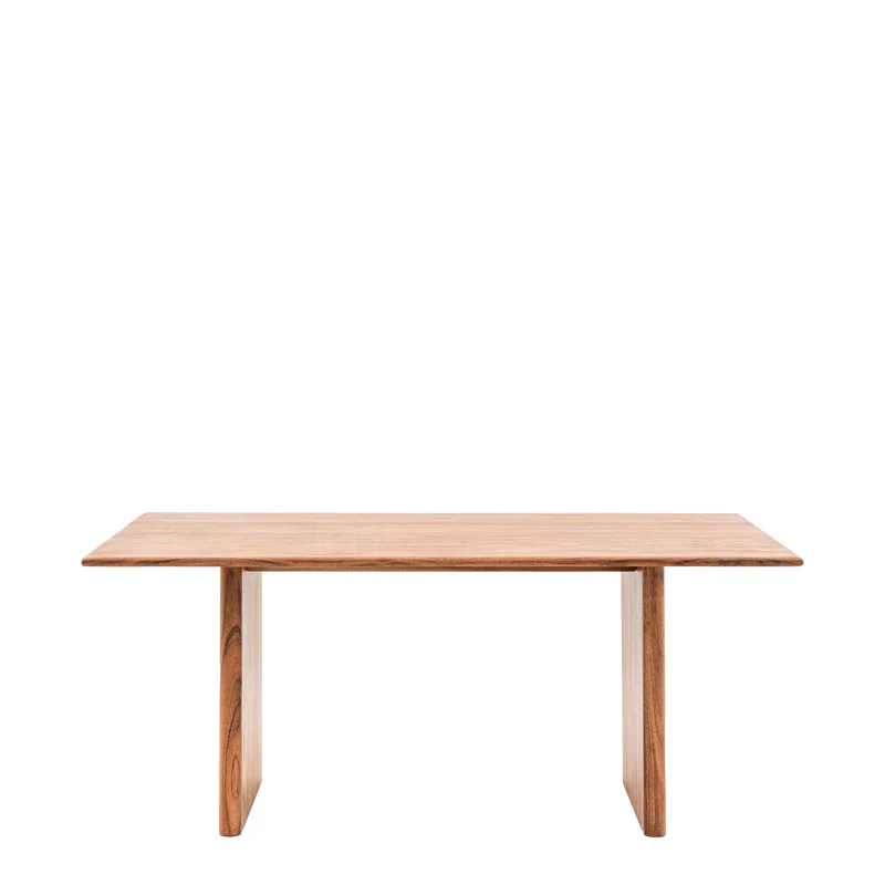 Rustic Country Farmhouse Solid Acacia Wood 6 Seater Dining Table 180cm