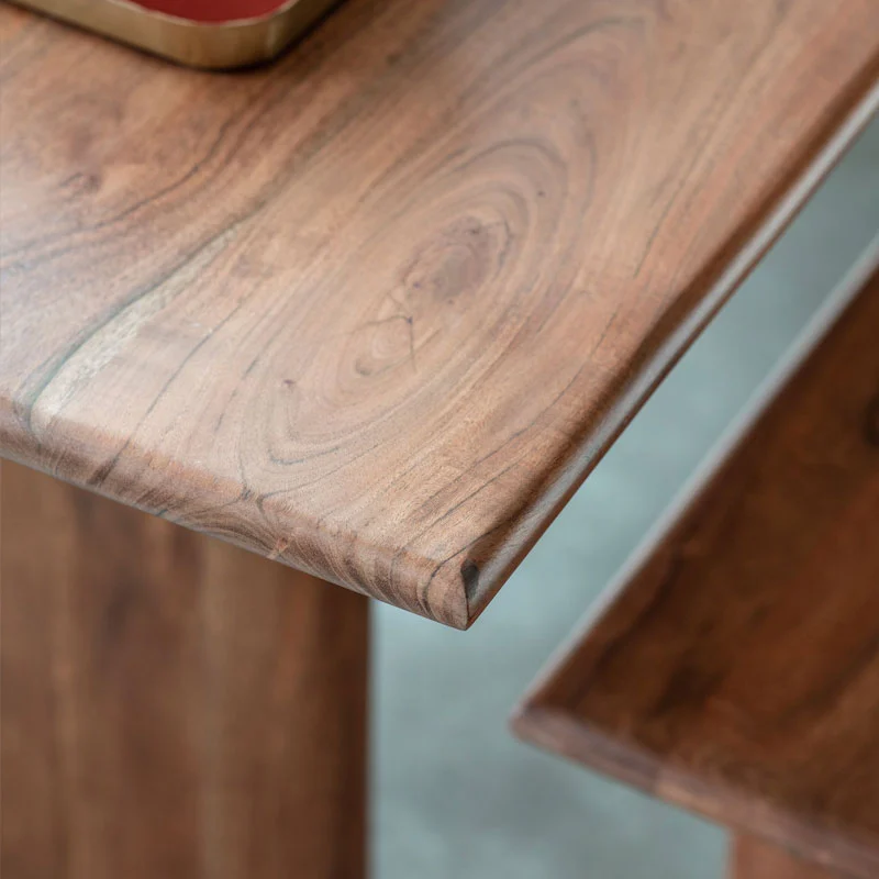 Rustic Country Farmhouse Solid Acacia Wood 6 Seater Dining Table 180cm