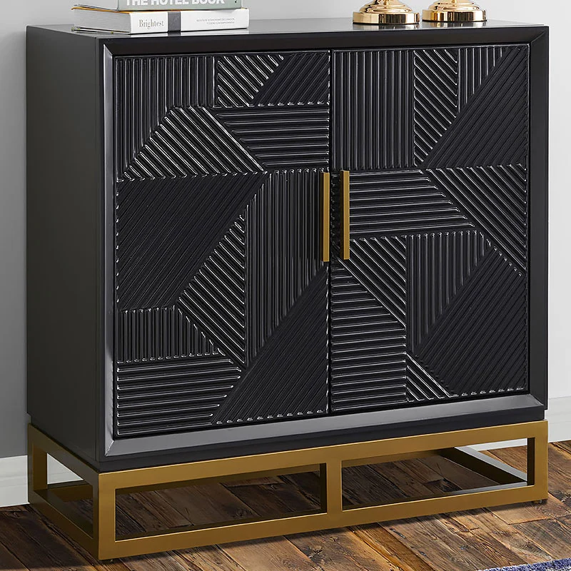Geometric Patterned Storage Cabinet