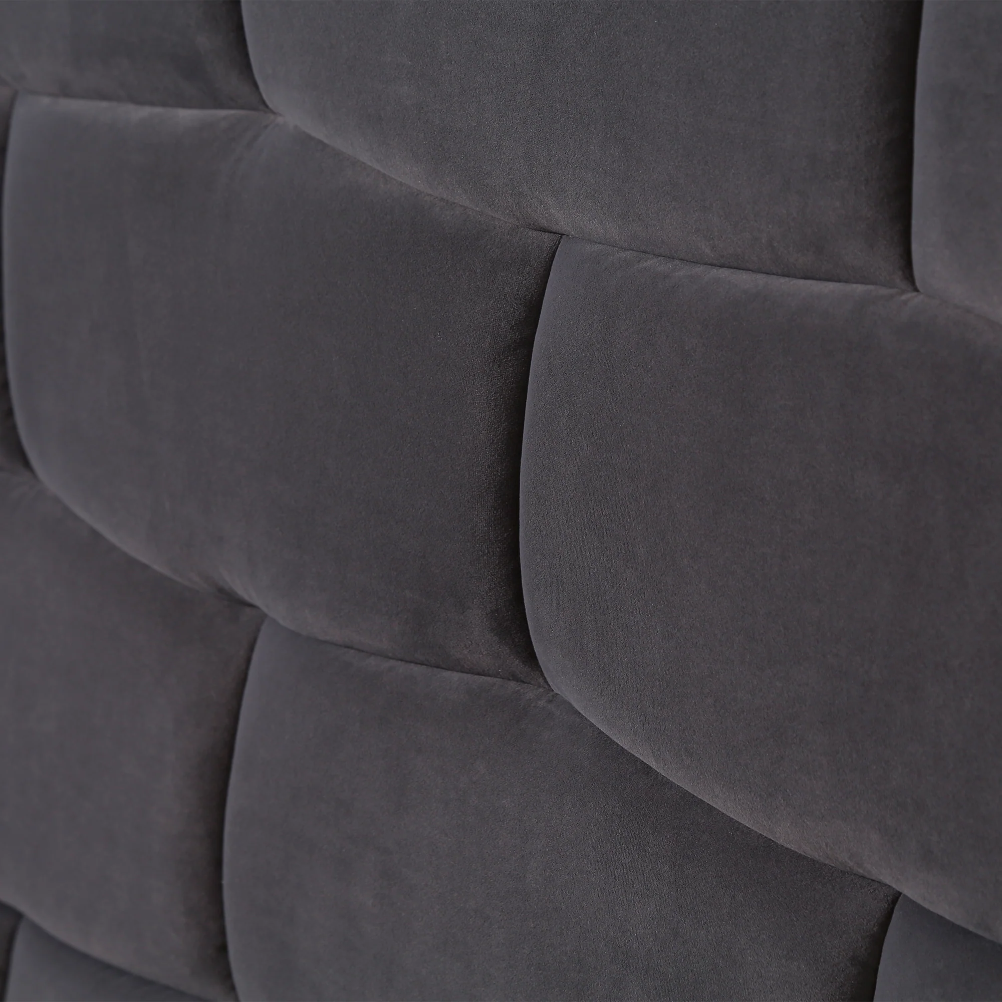 Elliot Velvet Queen Bed - Grey