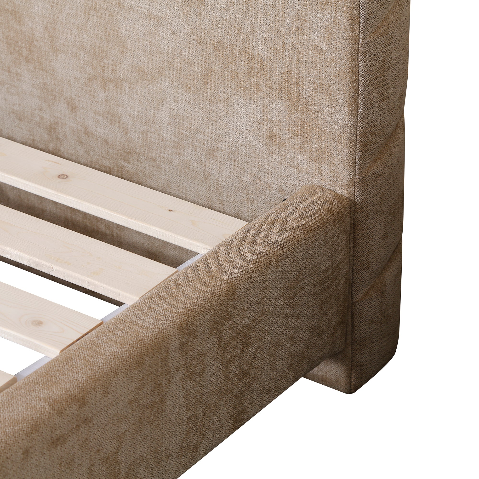 Elliot Velvet Queen Bed - Sand