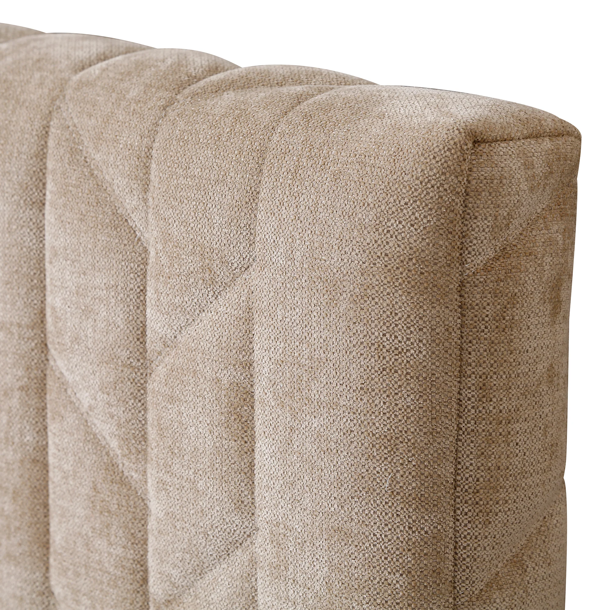 Elliot Velvet Queen Bed - Sand