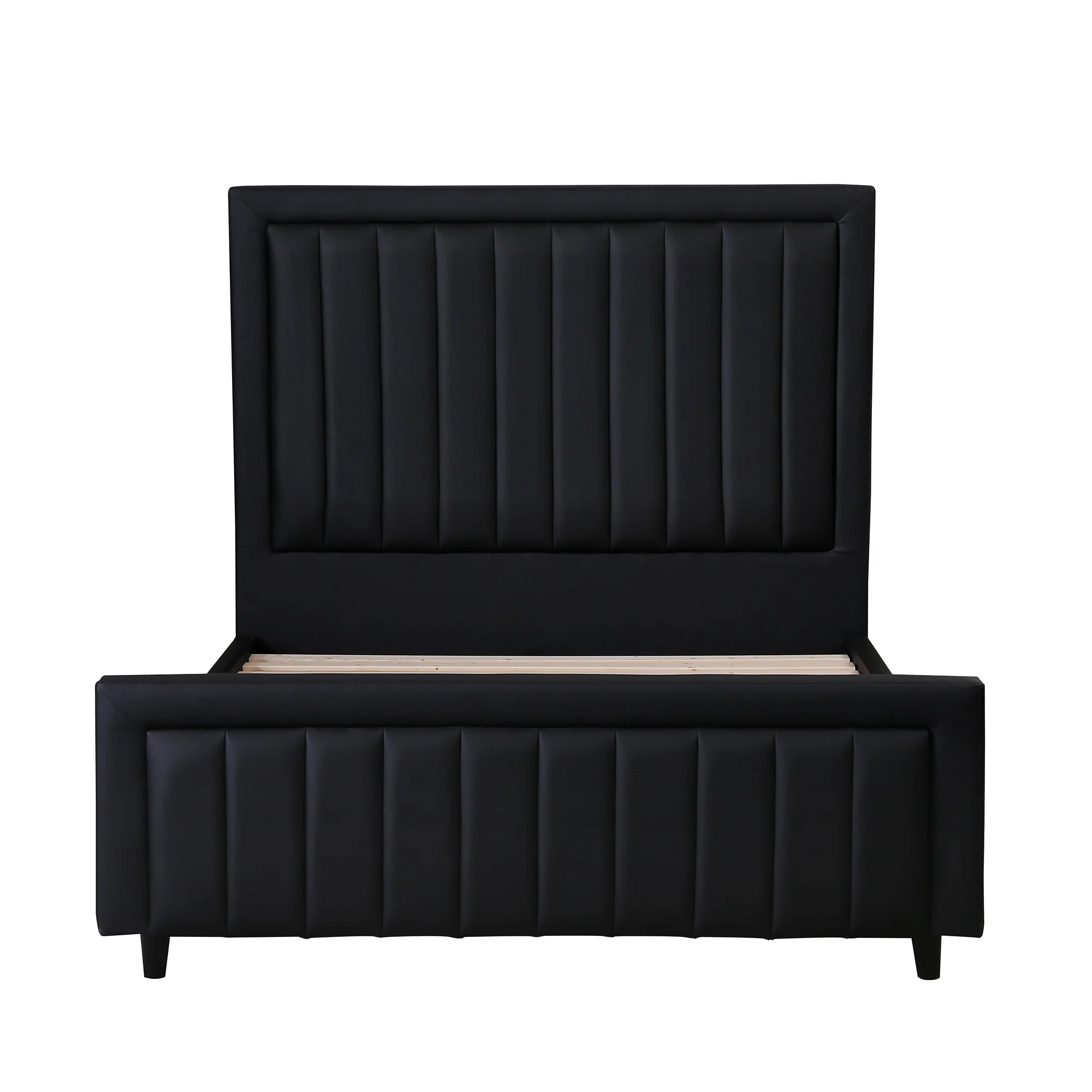 Brooklyn Leatherette Queen Bed - Black