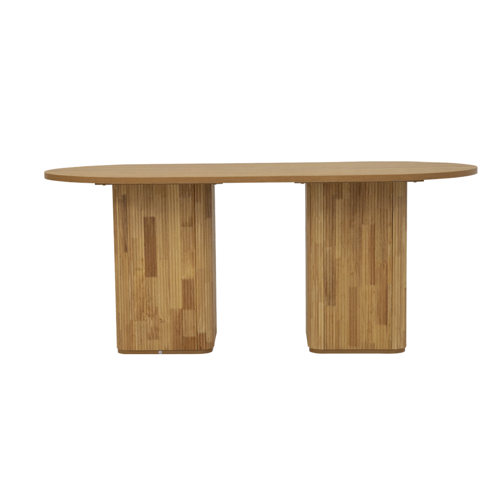 Tambour 6 Seater Dining Set In Mango Wood + Metal