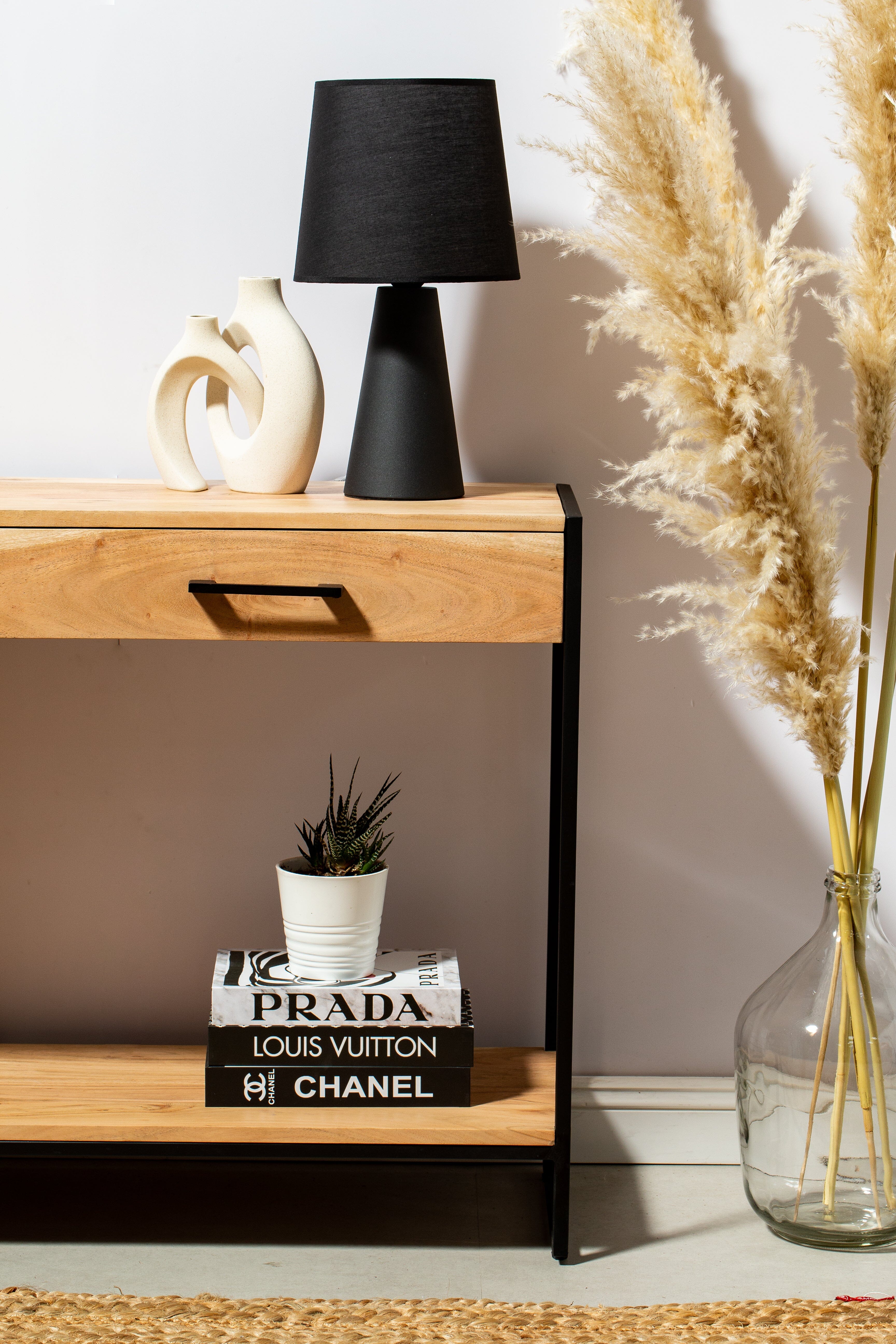 Modern Acacia Wood Console Table