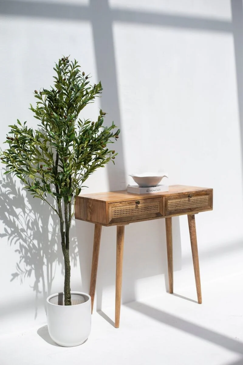 Rattan 2-Drawers Console