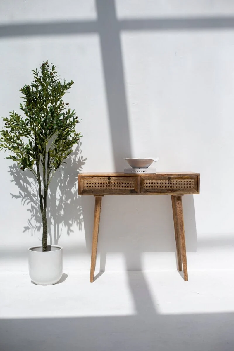 Rattan 2-Drawers Console