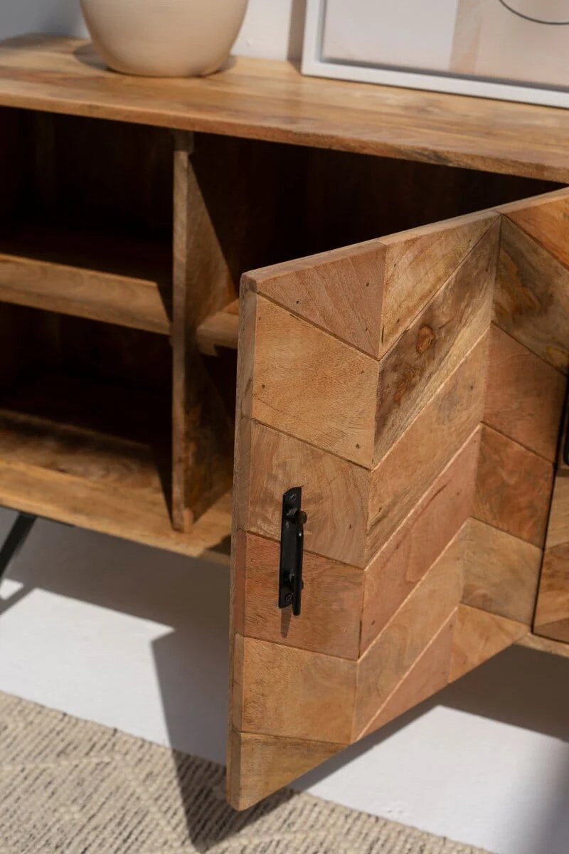 Modern Wooden Sideboard In Mango Wood
