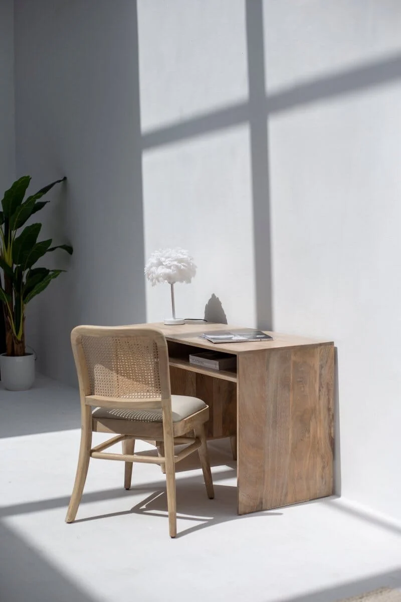 Austin Rattan Door Wooden Desk