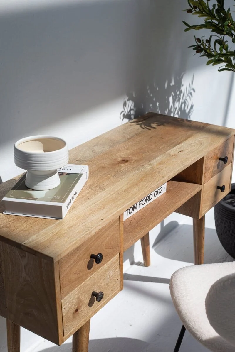 Wooden Desk with Drawers