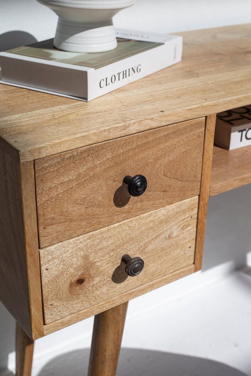 Wooden Desk with Drawers