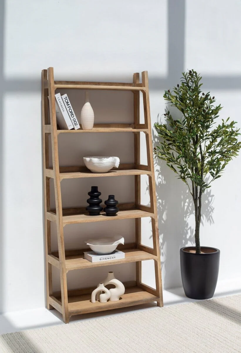 Wilfred Mango Wood Ladder Bookcase