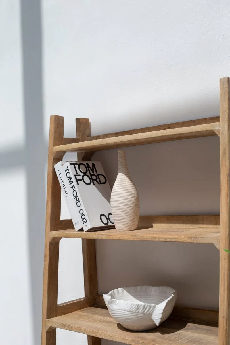 Wilfred Mango Wood Ladder Bookcase