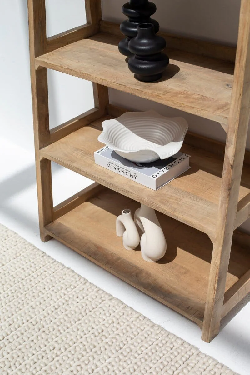 Wilfred Mango Wood Ladder Bookcase