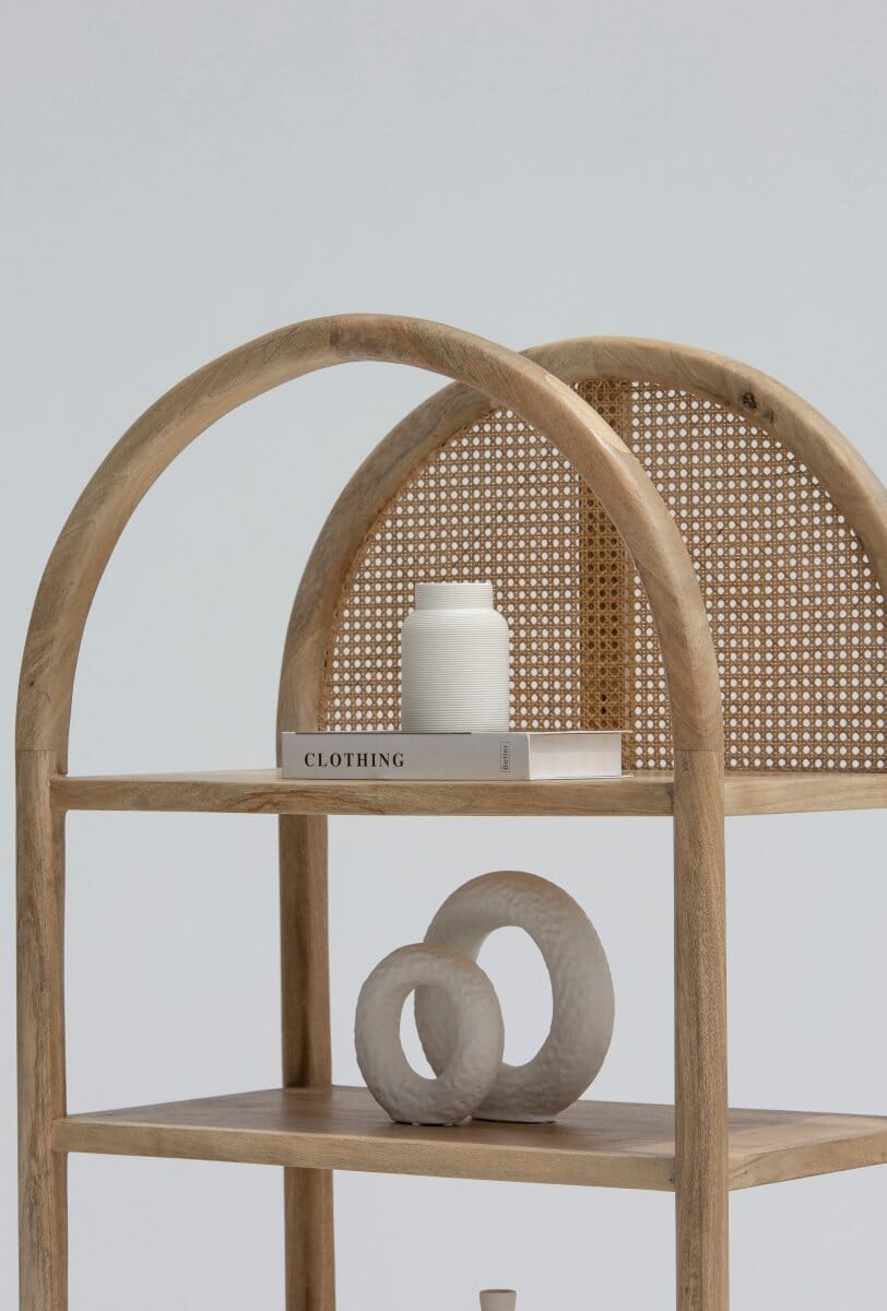 Wooden Arched Bookshelf