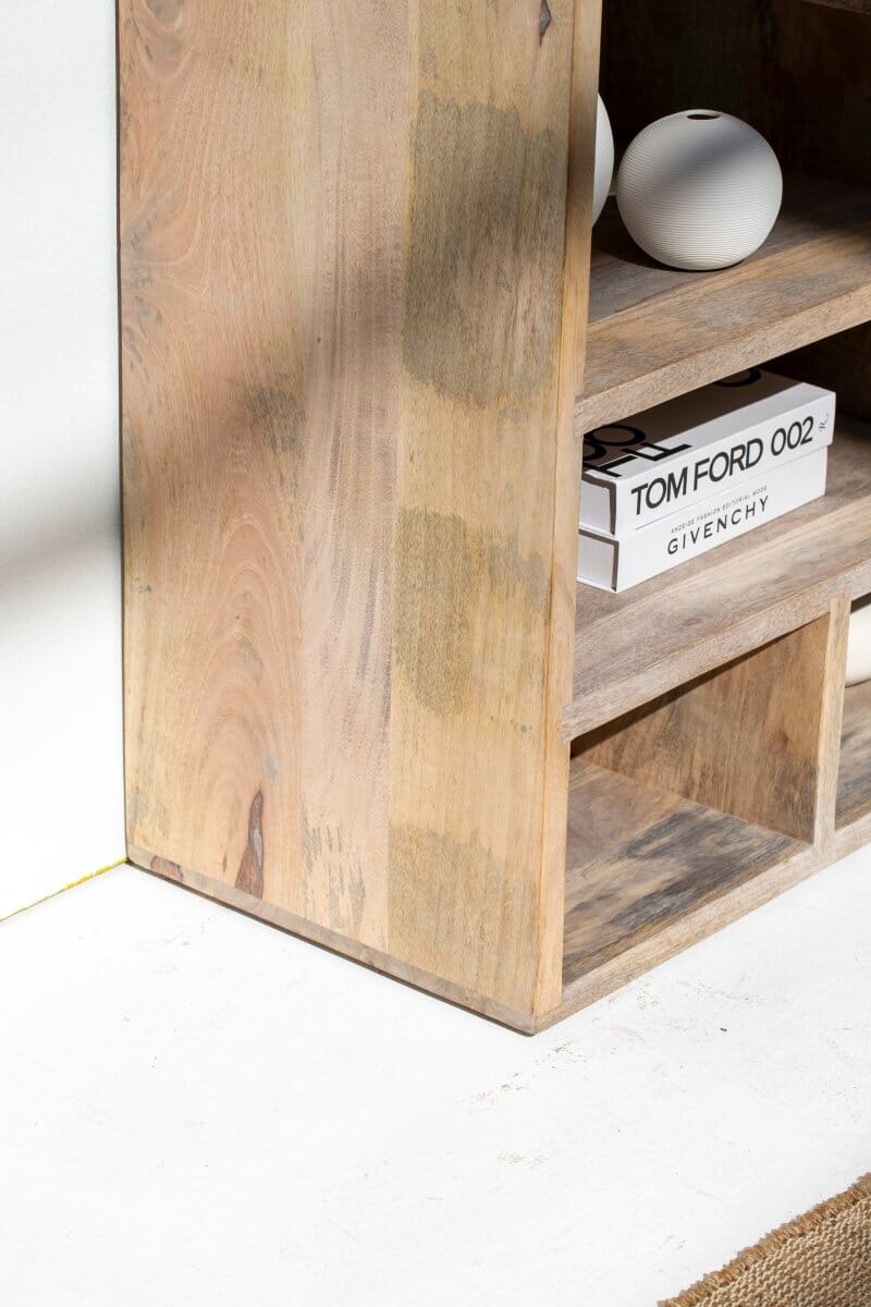 Wooden Geometric Bookshelf