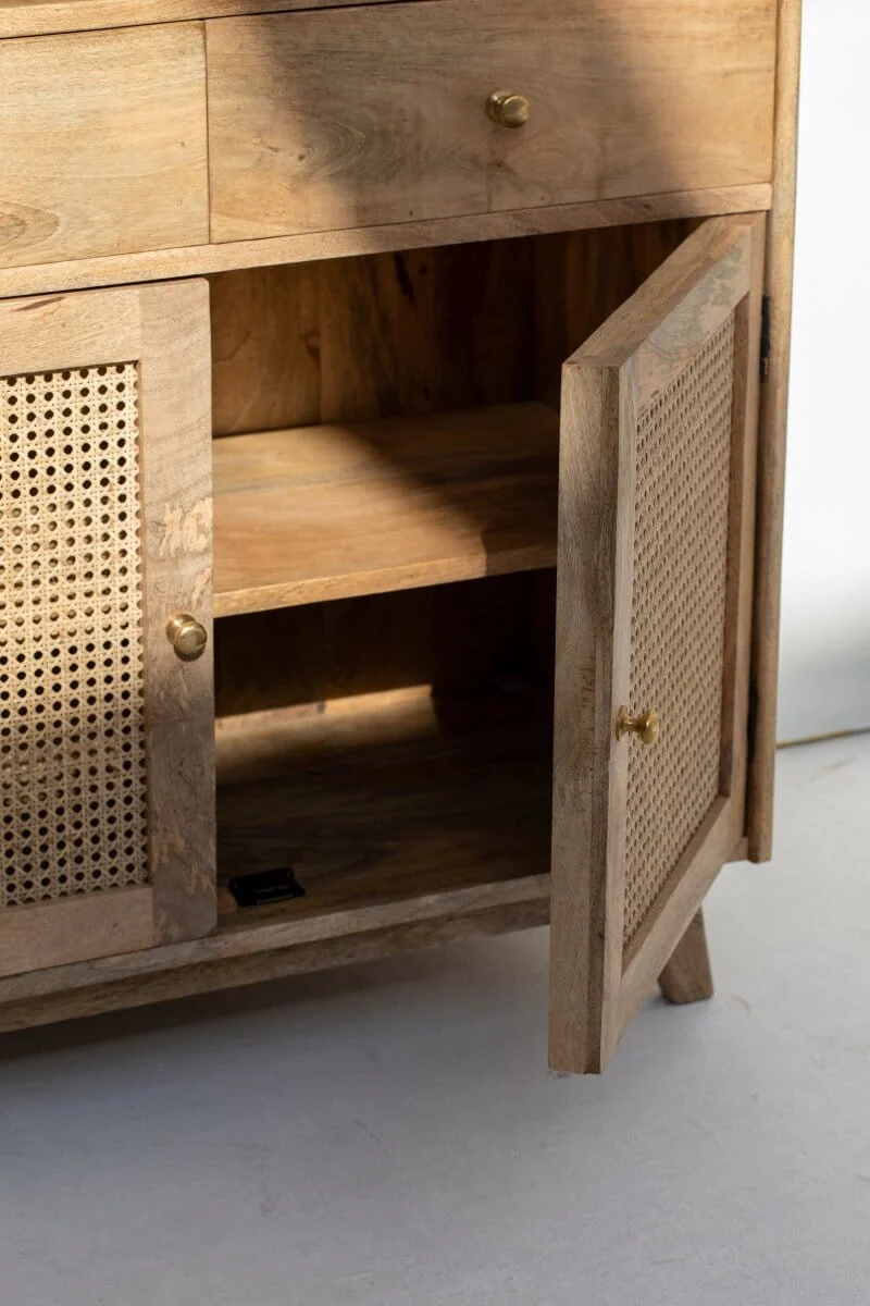 Wooden Bookshelf with  Display Cabinet