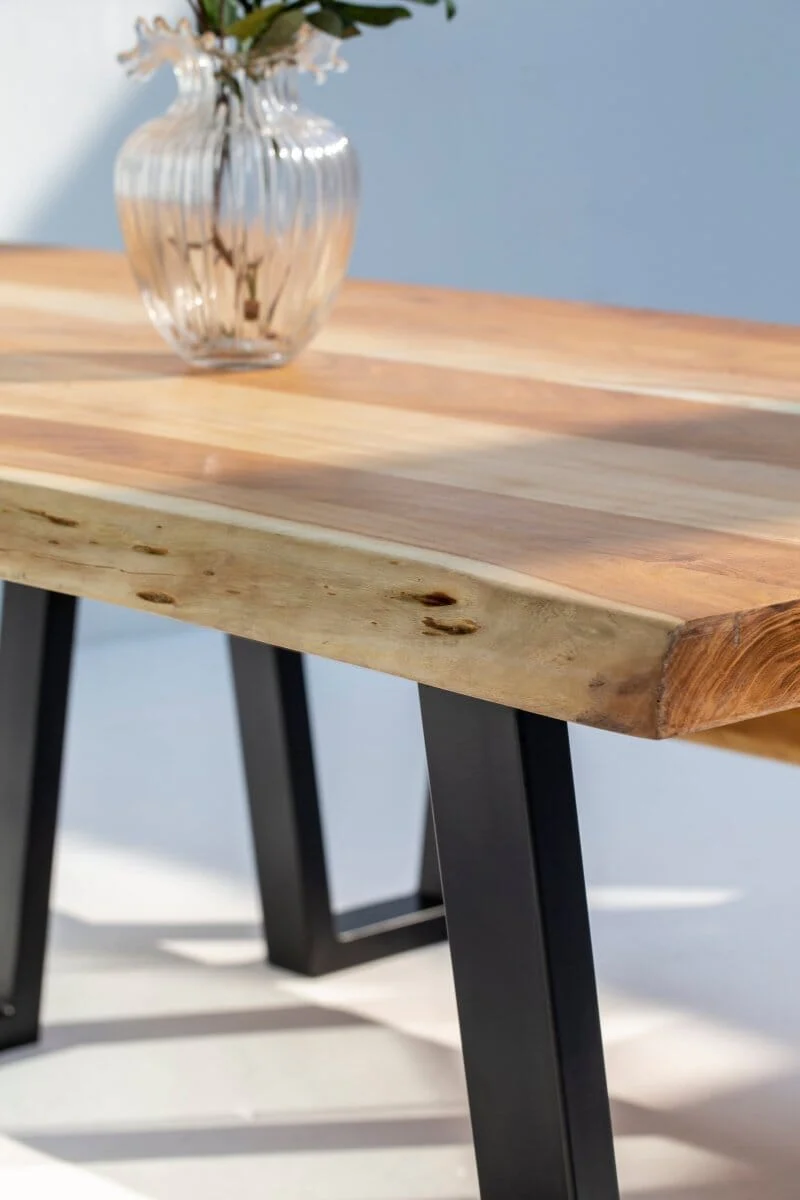 Light Acacia Wood Dining Table