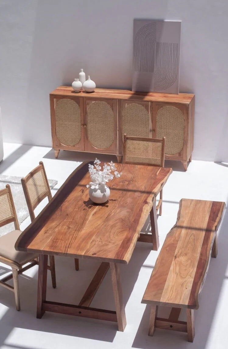 Paulina Dark Acacia Dining Table