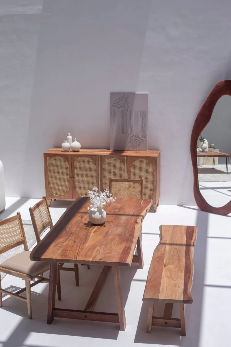 Paulina Dark Acacia Dining Table