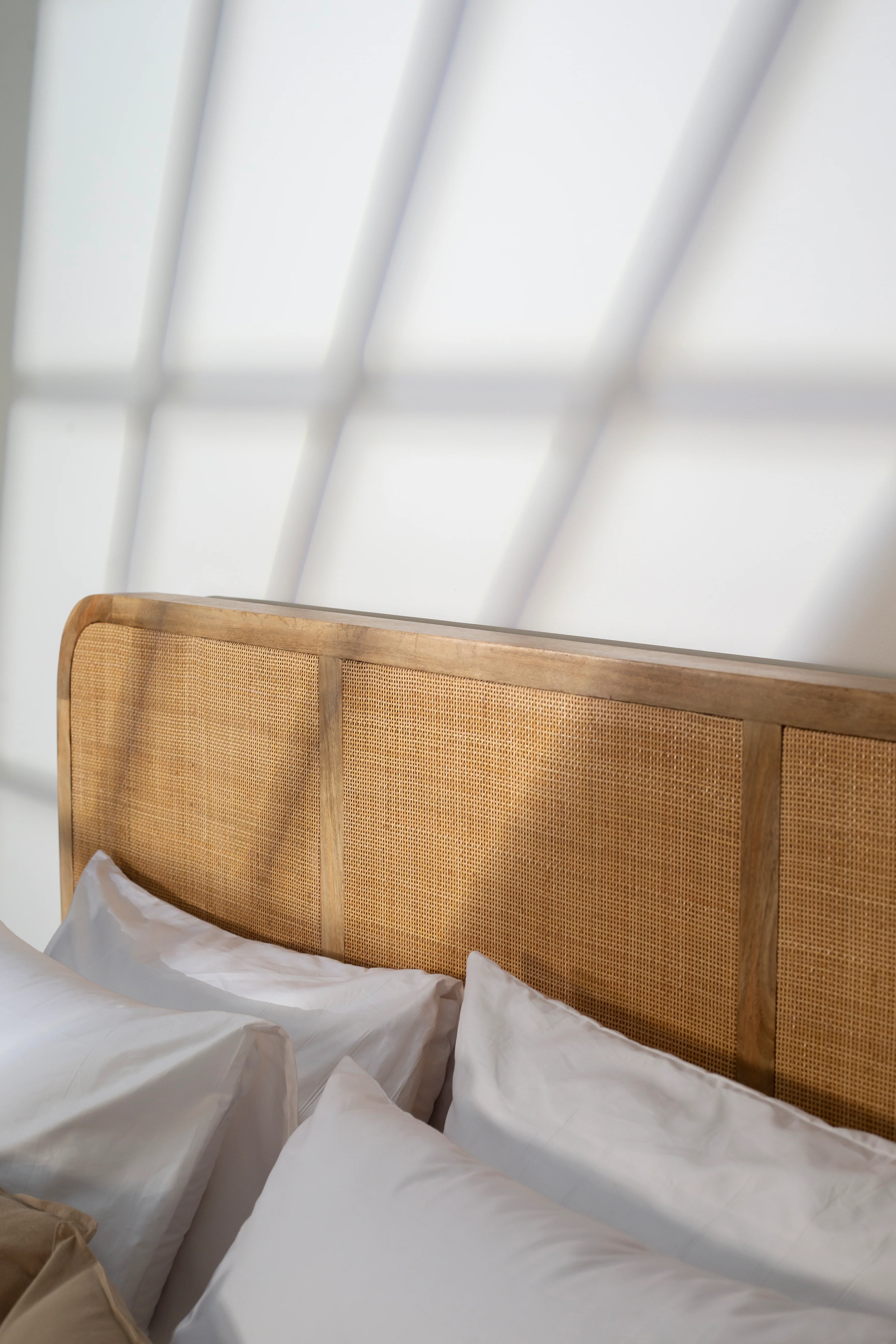 Honorine Rattan Mango Wood Bed