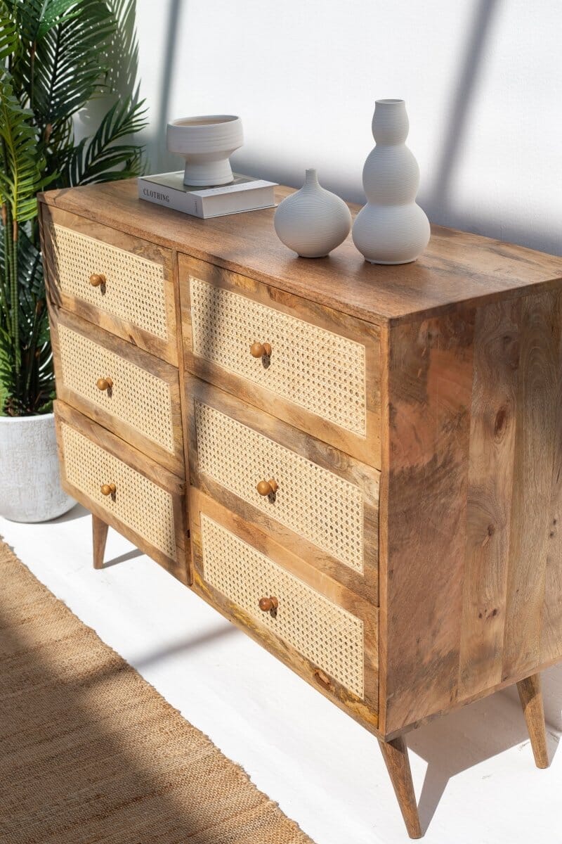 Inger Rattan Drawers Dresser