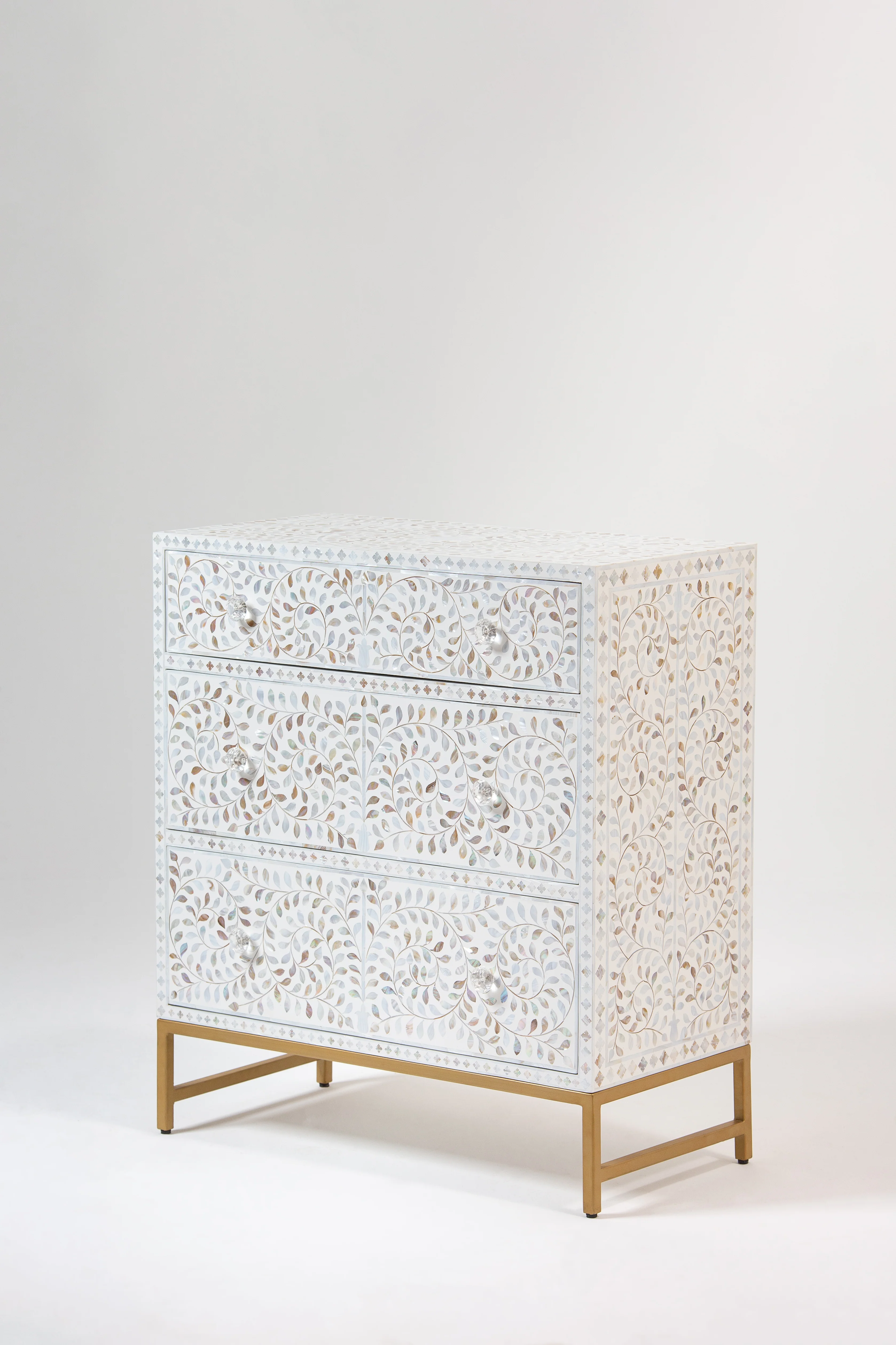 Oksana Mother of Pearl Drawer Chest inlay Work