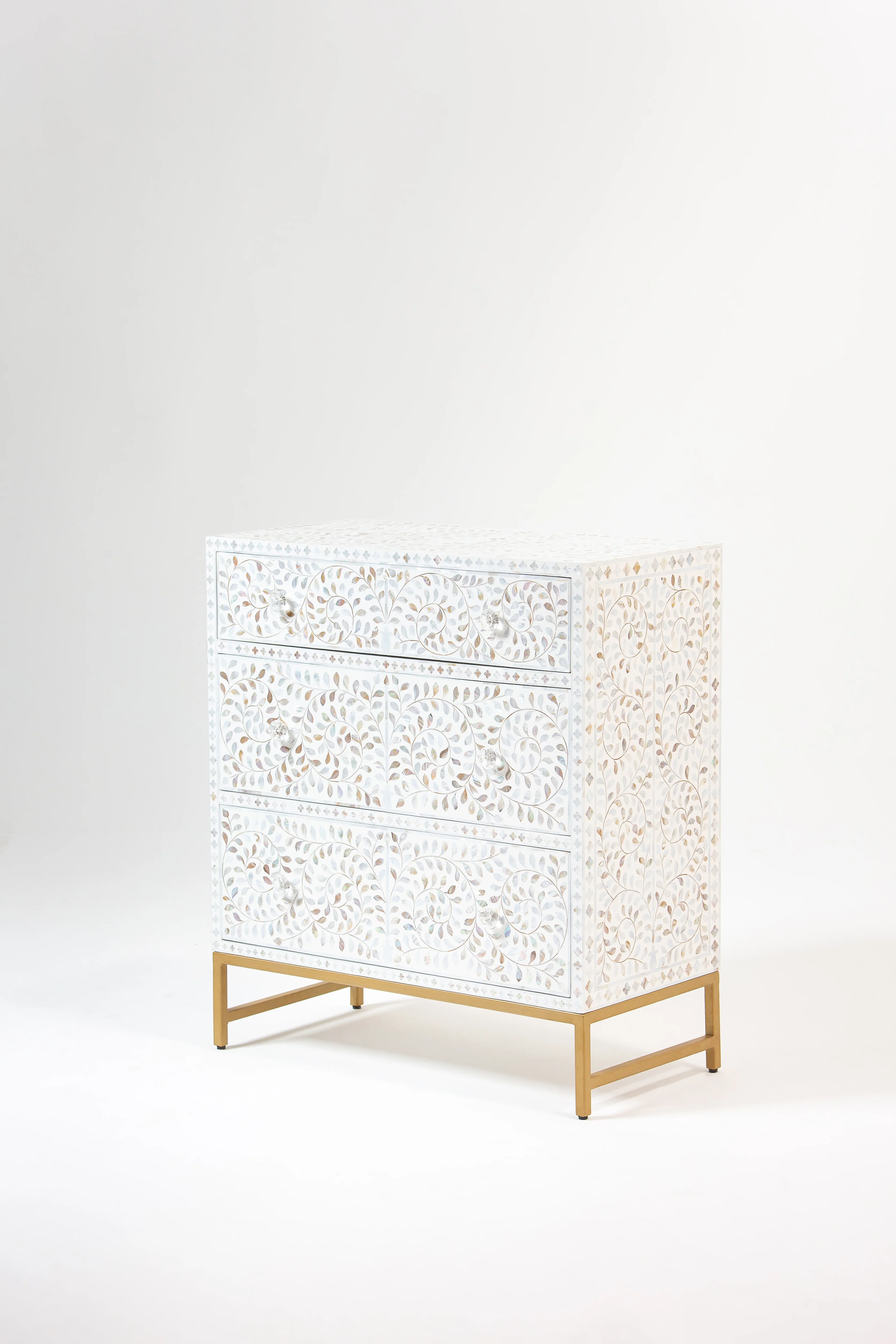 Oksana Mother of Pearl Drawer Chest inlay Work