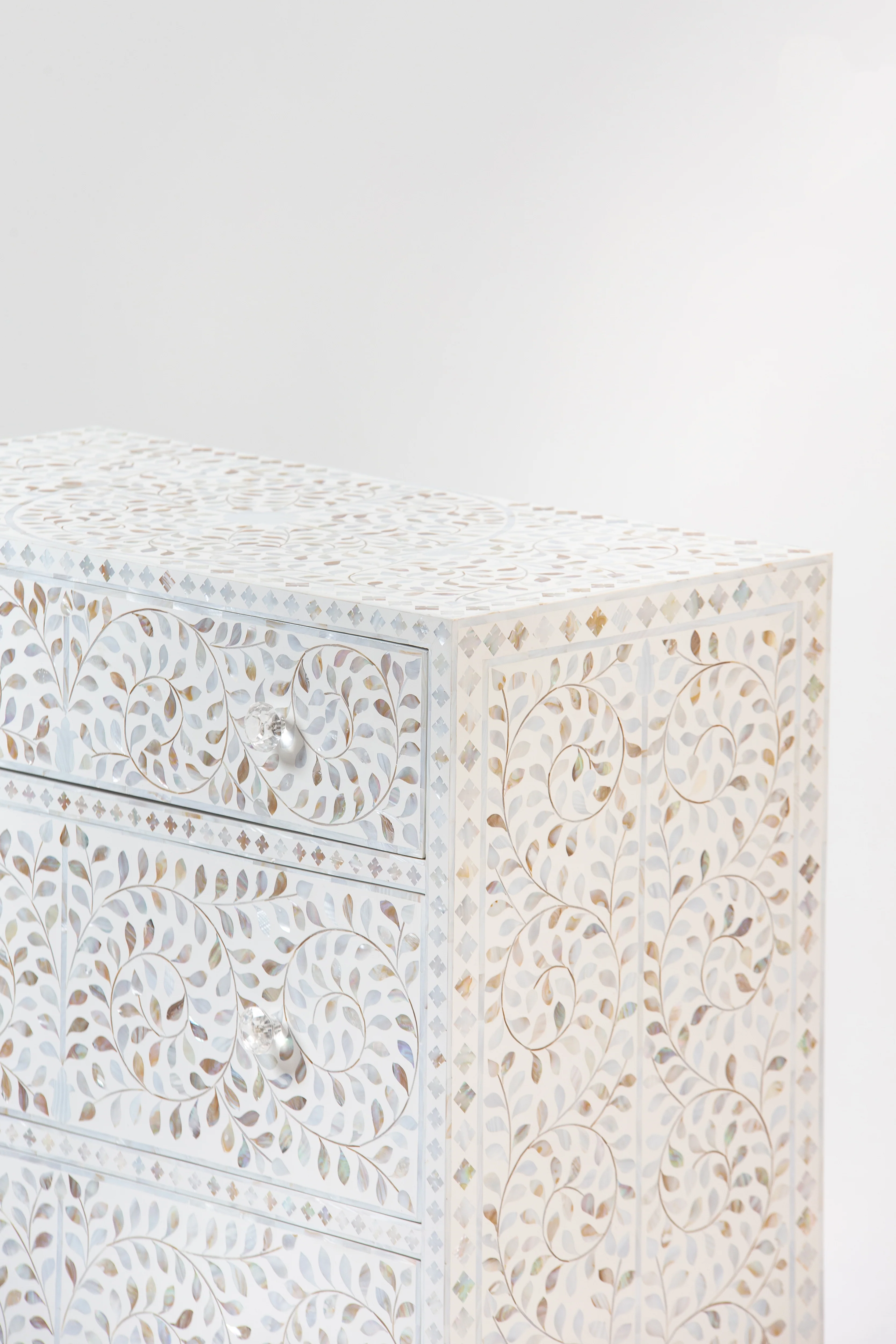 Oksana Mother of Pearl Drawer Chest inlay Work
