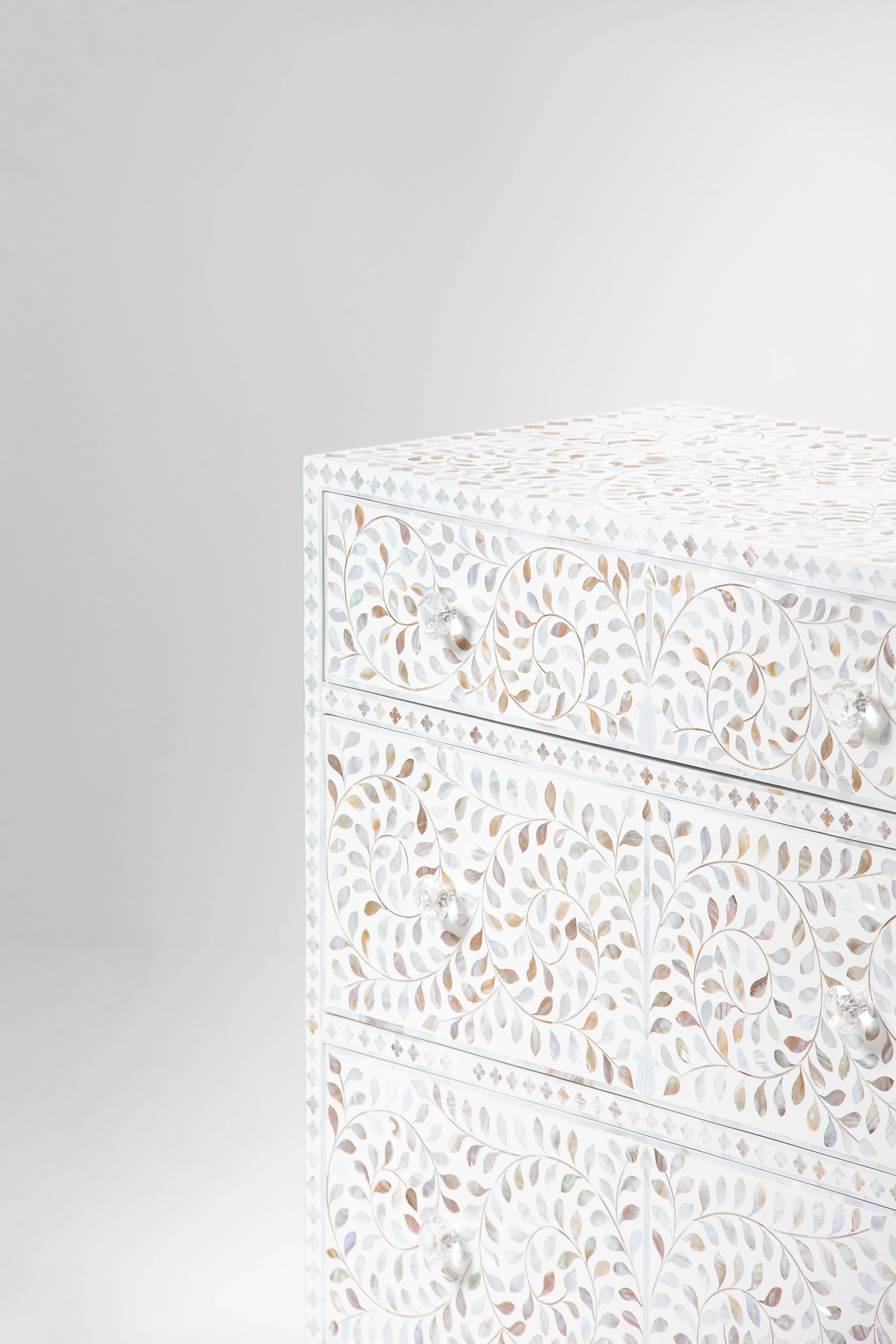 Oksana Mother of Pearl Drawer Chest inlay Work