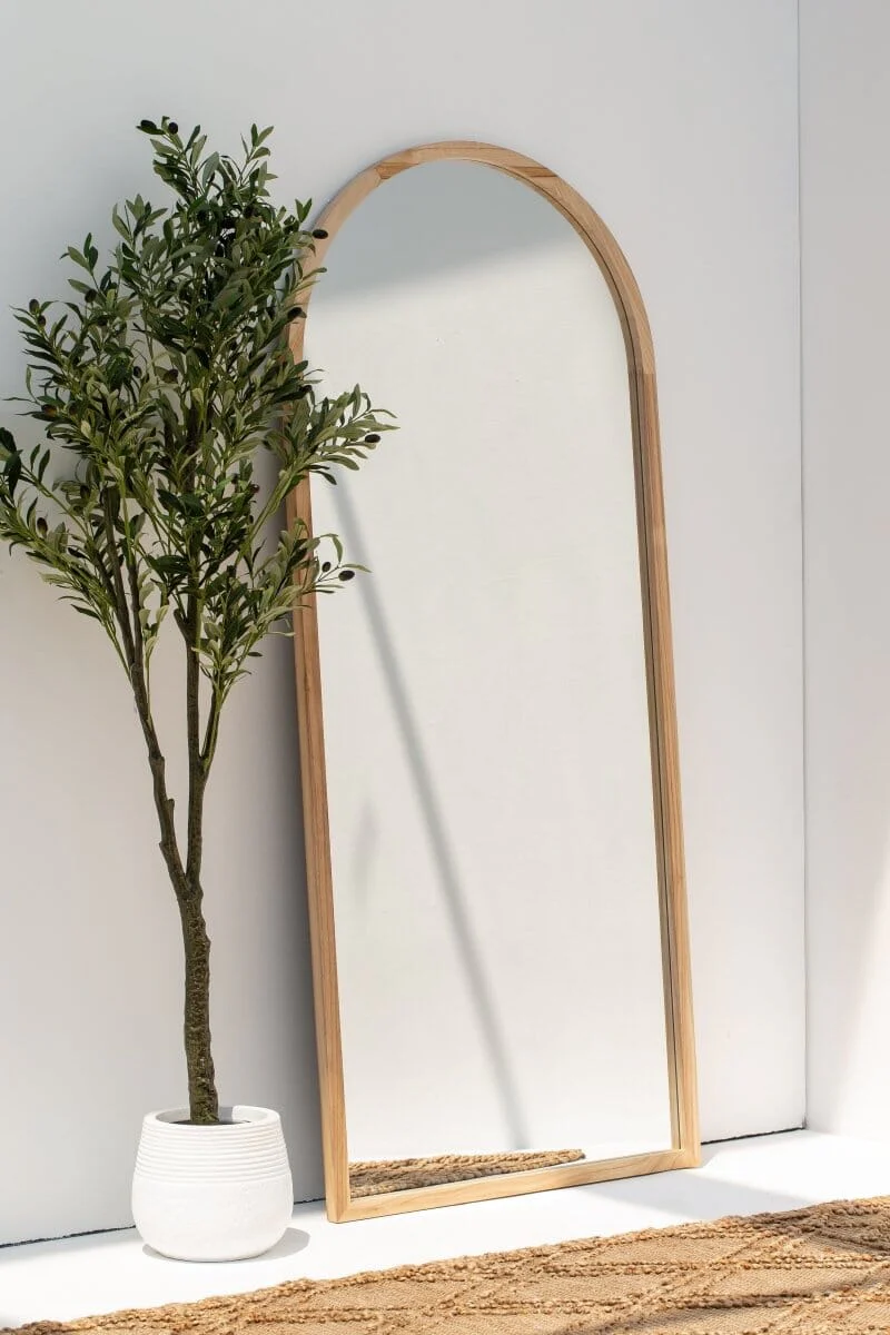 Eleanor Light Wood Arch Mirror