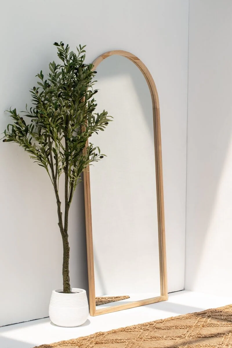 Eleanor Light Wood Arch Mirror