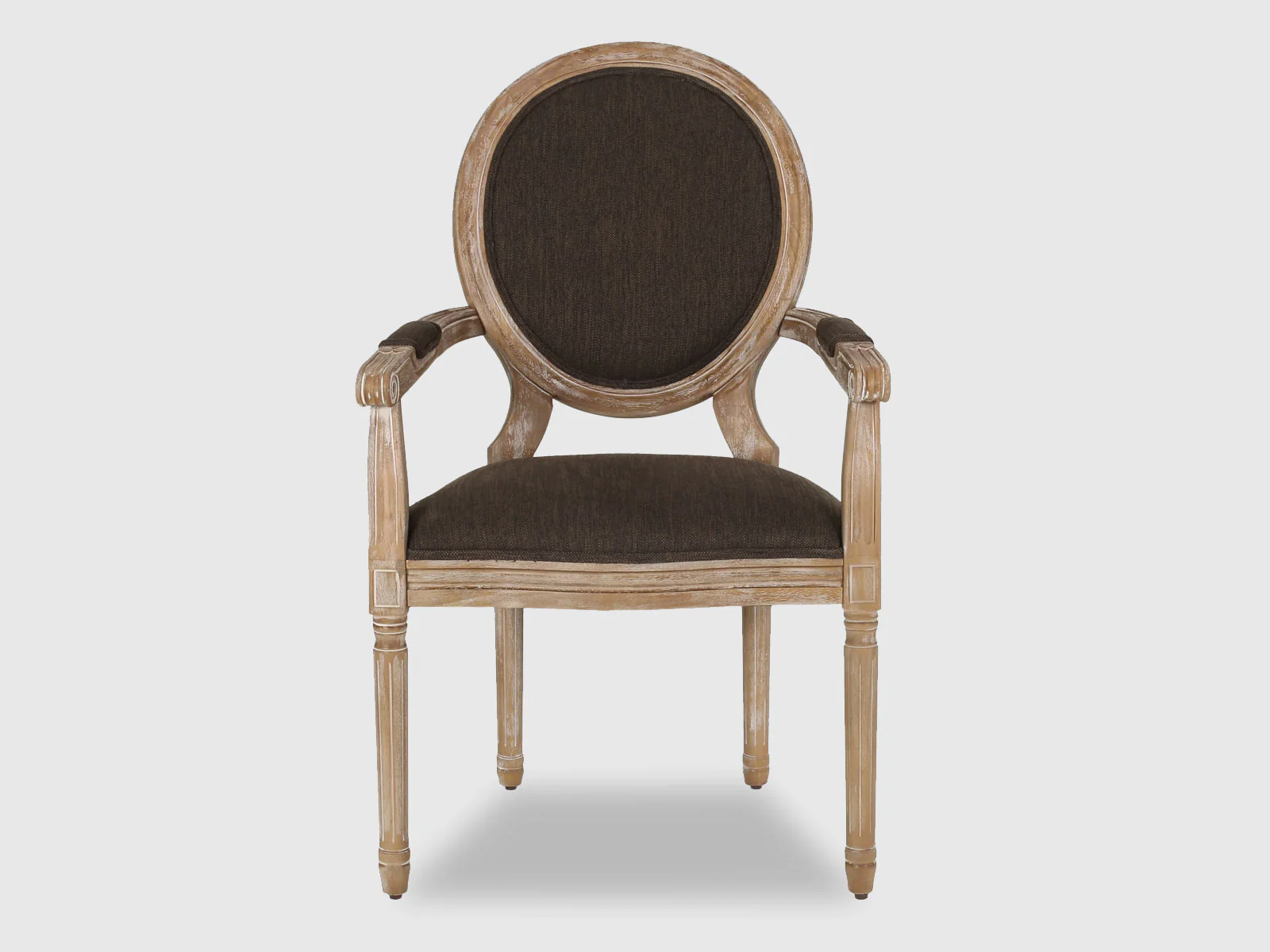 Furneezy Modern Rattan Solid Mango Wood Round 4 Seater Dining Table Set