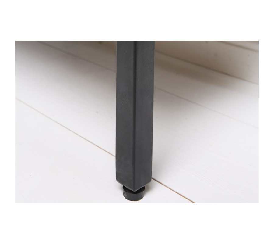 Industrial solid shelf Steele Craft made of mango wood with eight shelves and black metal legs 180cm