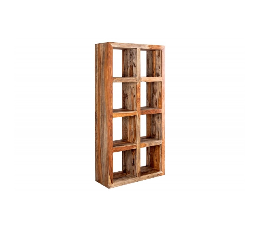 Massive Makassar designer shelf made of brown rosewood with eight shelves 180cm