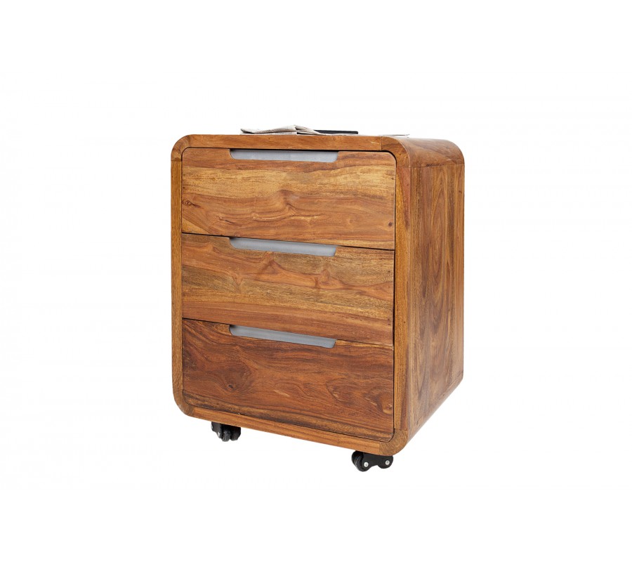 Wooden Desk with Chair and Drawer Unit