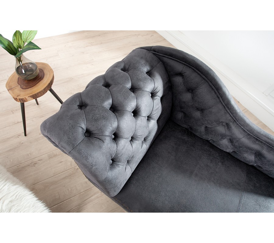 Modern Chesterfield chaise longue in Antique Look