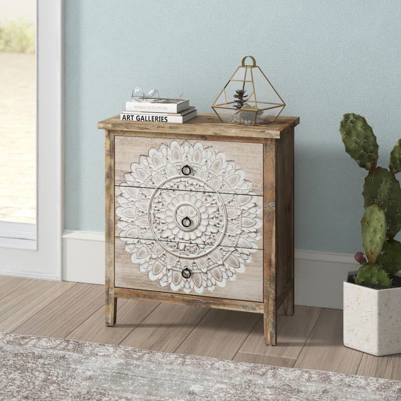 3 Drawer Rustic Accent Chest